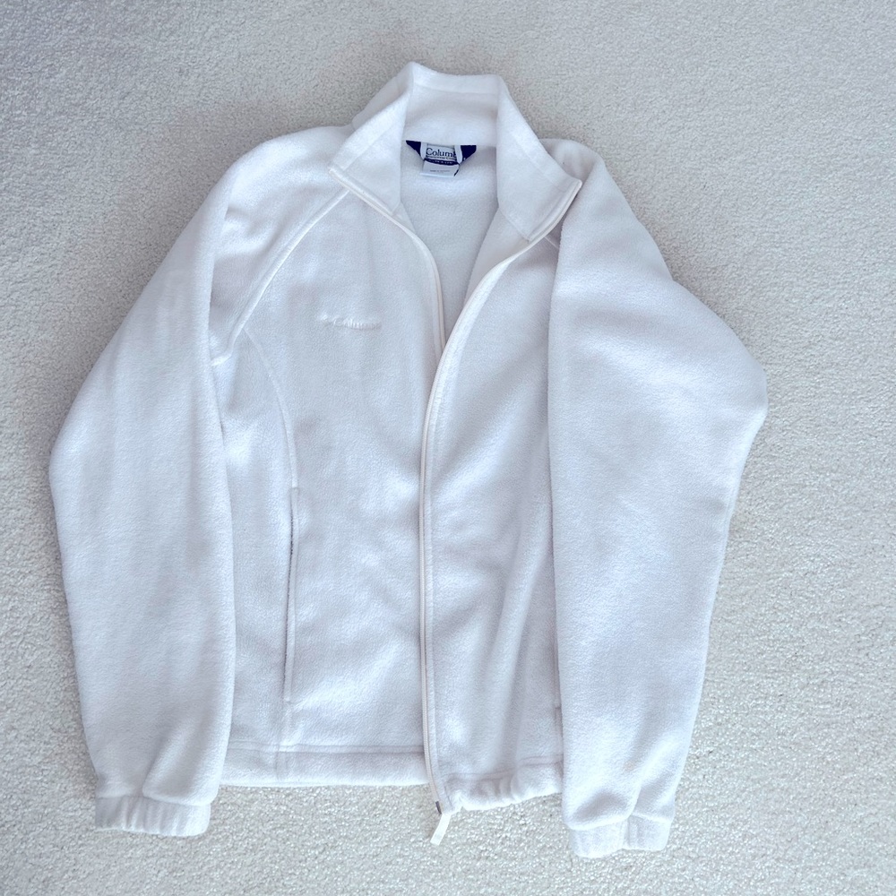 White Columbia fleece zip up